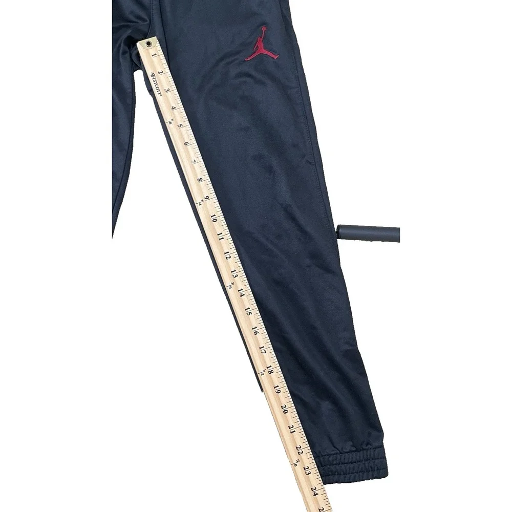 Nike Air Boys Medium‎ Jordan Joggers Black Sweatpants Red Jumpman Logo 10-12 Yrs